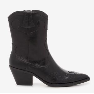 Crown Vintage Izzie Western Black Heeled Boots